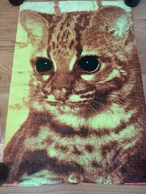 Vintage 1971 Snow Panther Blacklight Poster Psychedelic Chicago, IL 36X24"